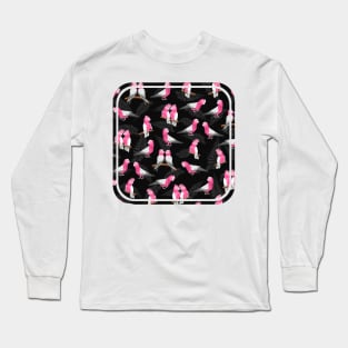 Pink galah cockatoo pattern Long Sleeve T-Shirt